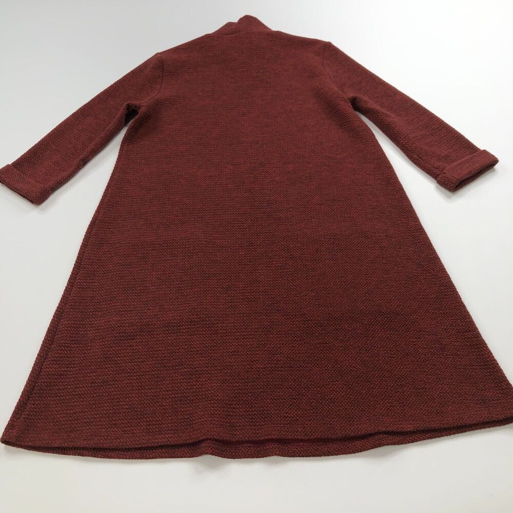 Everly Medium A-Line Mock Neck Women's Pullover Sweater Burnt Orange MINT - Picture 11 of 13